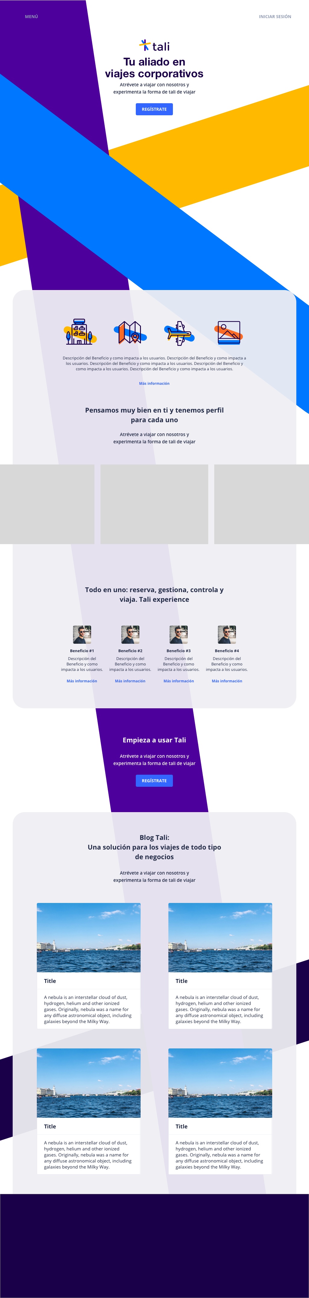 Landing page TALI